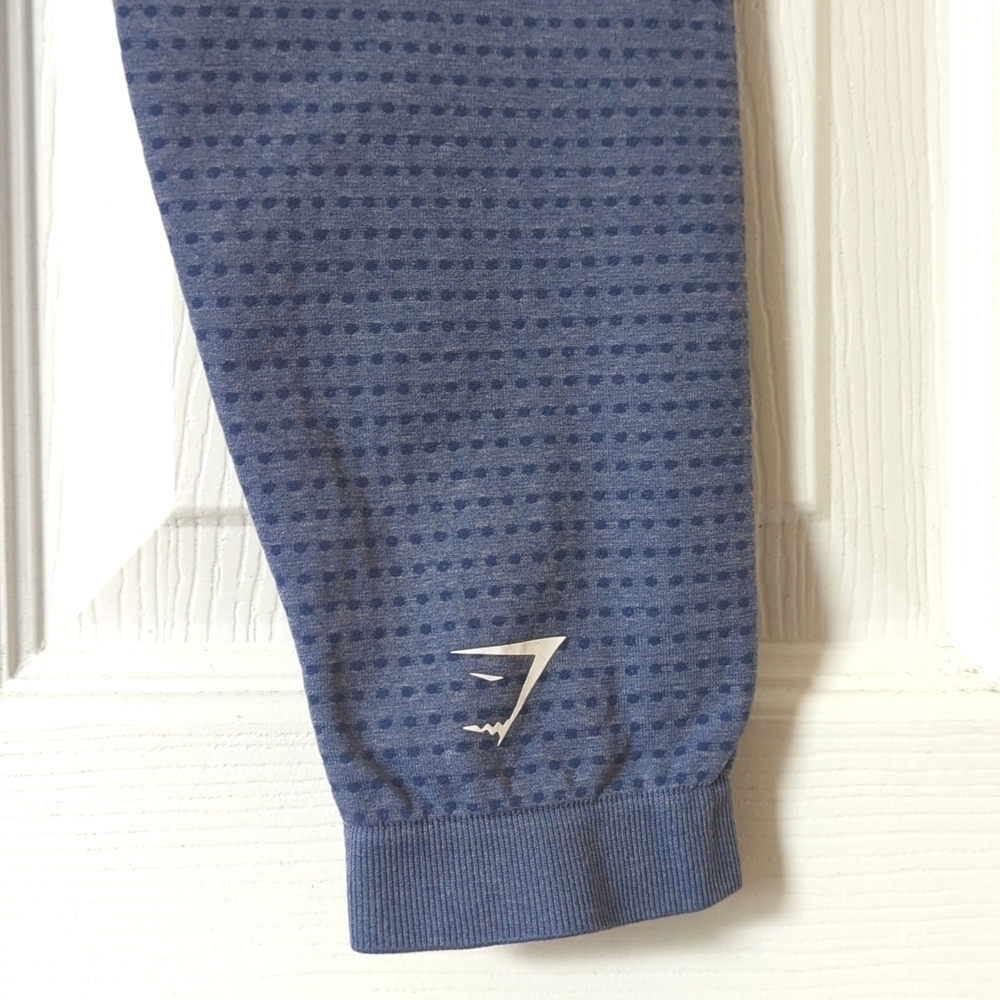 Gymshark Vital Seamless 2.0 High Waisted Workout Leggings Evening Blue Marl XS - Picture 10 of 11